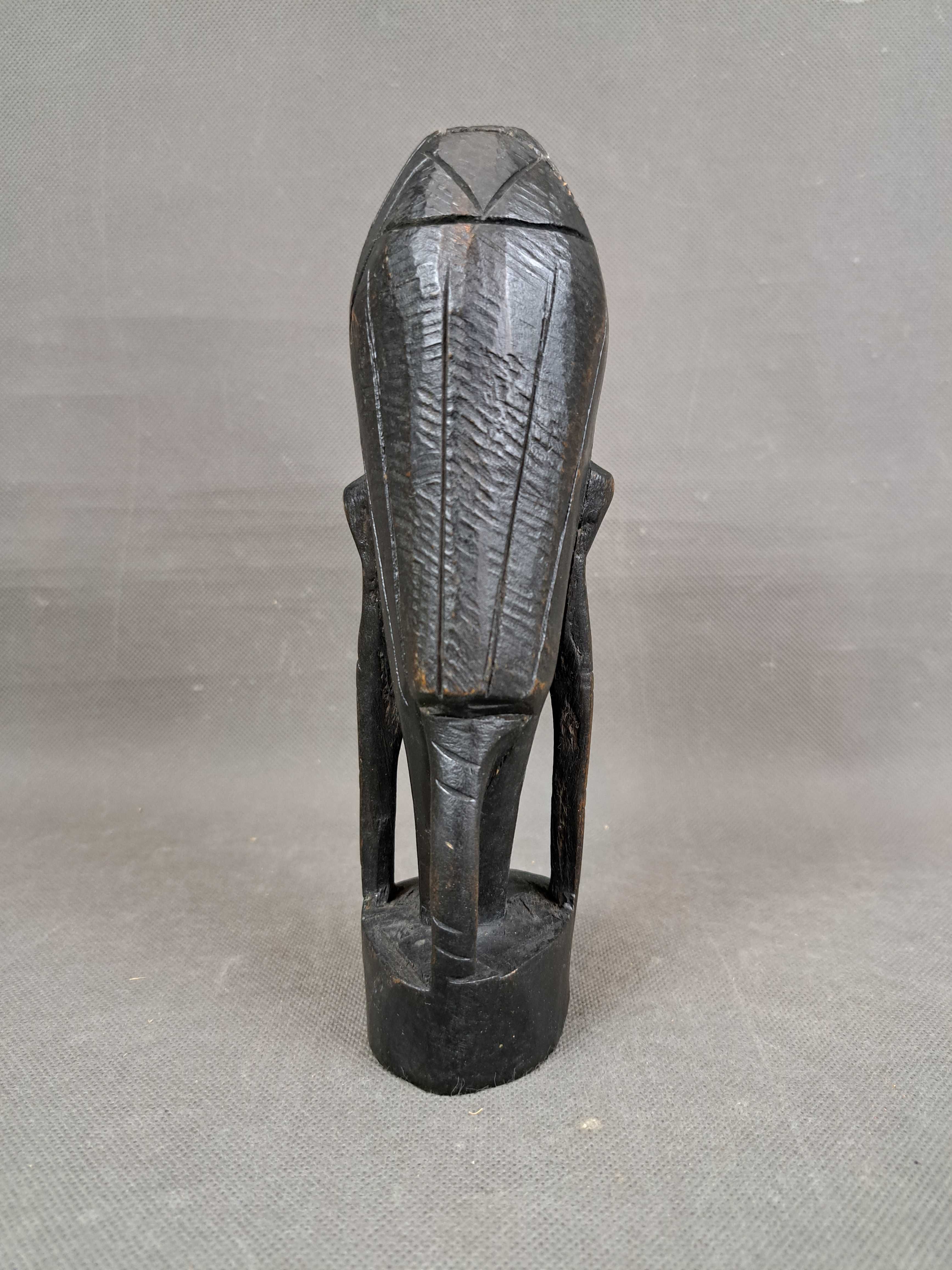 Afrykańska rzeźba drewniana, heban, Masaj, Afryka, wys. 21 cm
