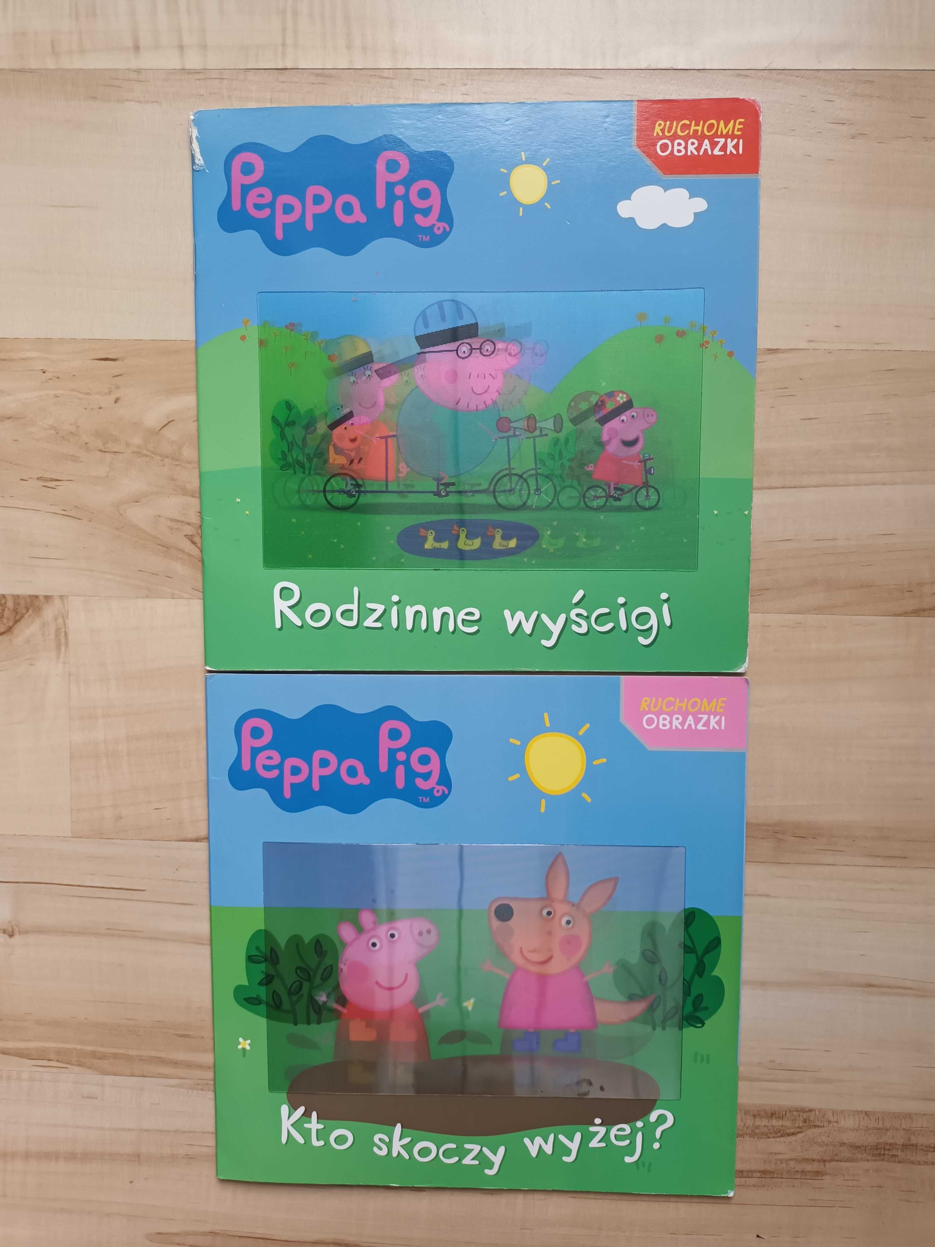 Zestaw 2 książeczek Świnka Peppa - ruchome obrazki