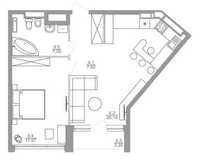 1к, 60м, ЖК Greenville на Печерську, Секція 3, будинок 1, 1800$ за м2