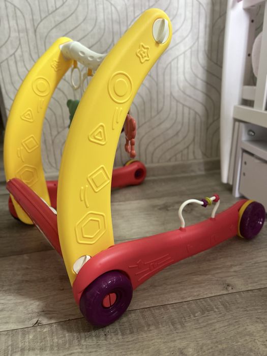 Музичний килимок каталка ходунки 2в1