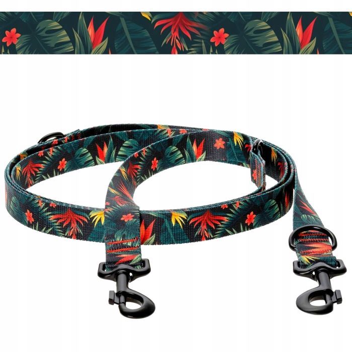 smycz przepinana taśma do 3 metrów dla średniego psa basset buldog
