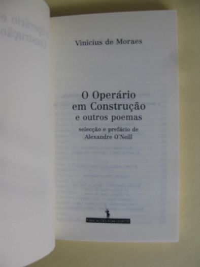 O Operário em Construção de Vinicius de Moraes