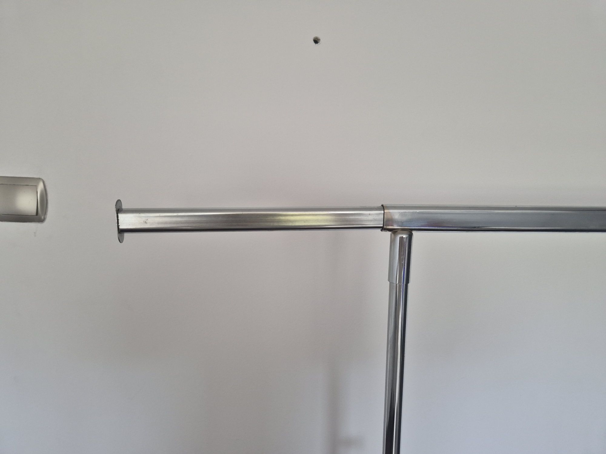 Stojak Na Ubrania 100 cm x 1,5 m Garderoba Chrom