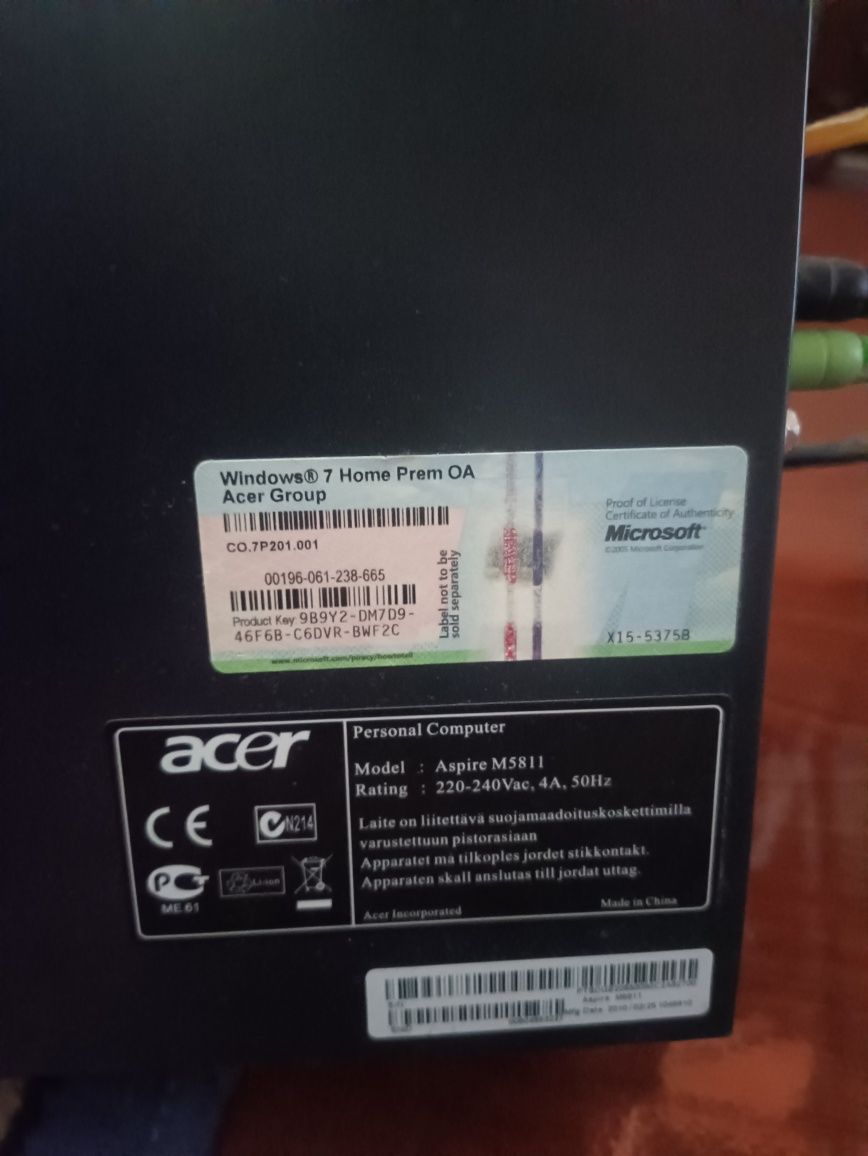 Torre computador acer