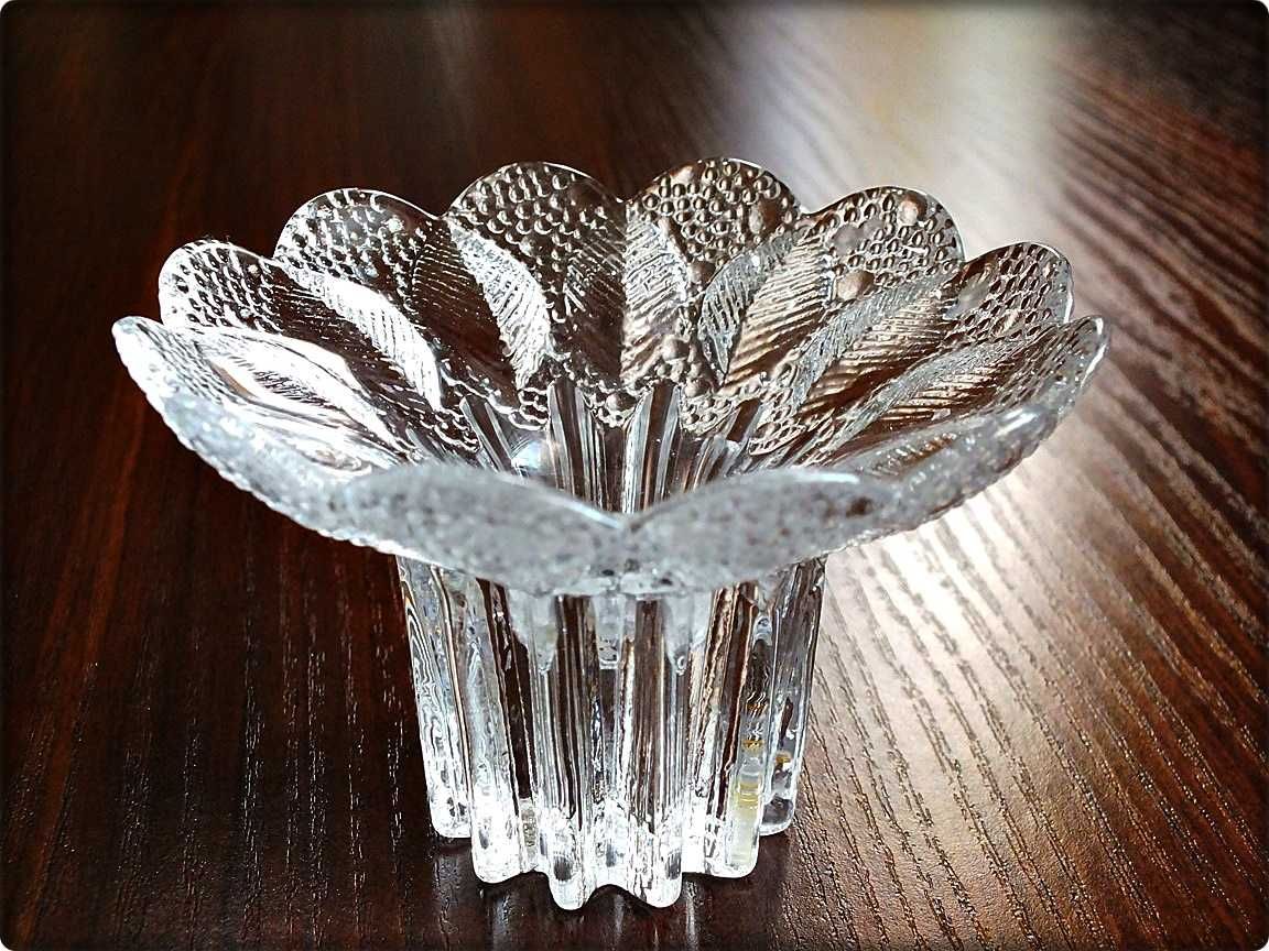 Świecznik kryształowy Medea Lausitzer Glas Oryginał DDR lata 80'