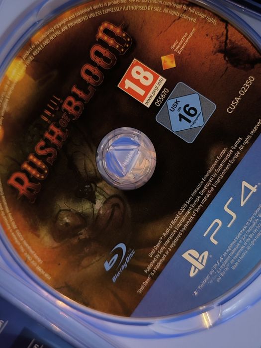 Диски для PSVR1 (Until Dawn, PS VR Worlds)