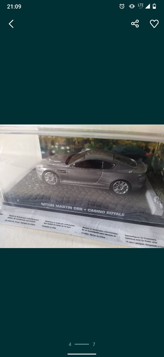 Aston Martin DBS James Bond collection Eaglemoss 1:43