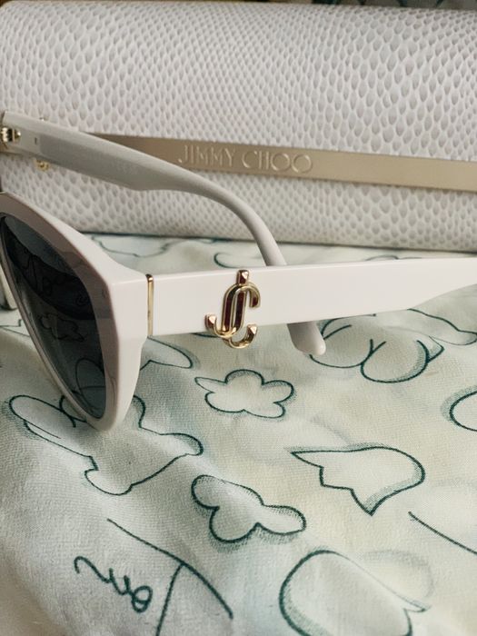 Okulary Jimmy Choo białe JC 5007 przeciwsłoneczne