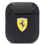 Etui Ferrari On Track Leather na AirPods 1/2 - czarne