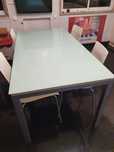 Mesa de vidro extensivel com 4 cadeiras