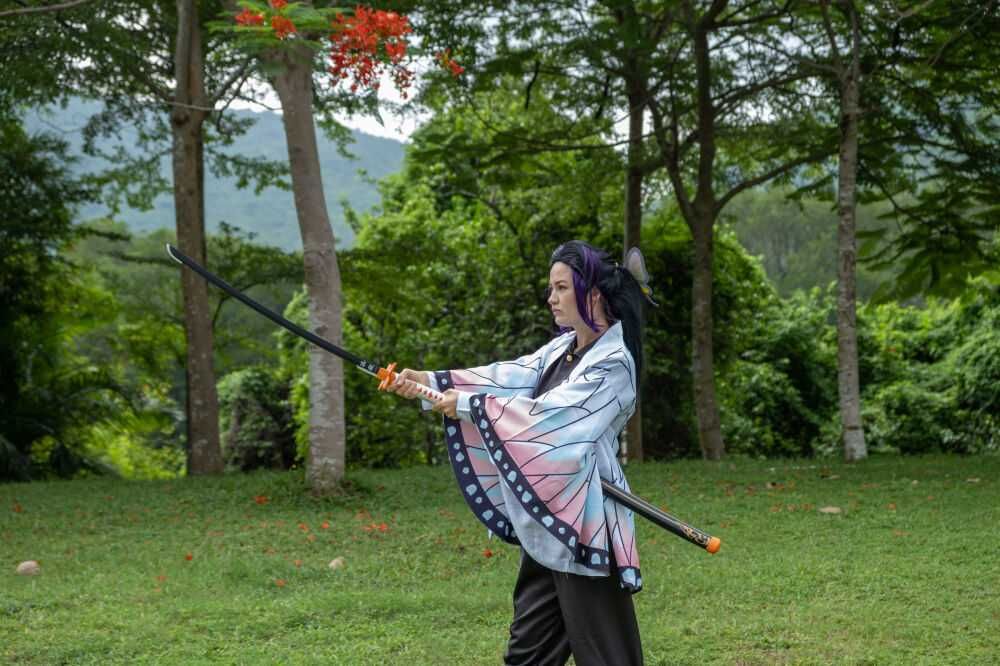 Miecz Katana Demon Slayer Shinobu Kocho's Drewniany JT10658BK