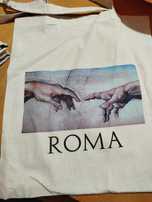 Saco Tote de algodão beje