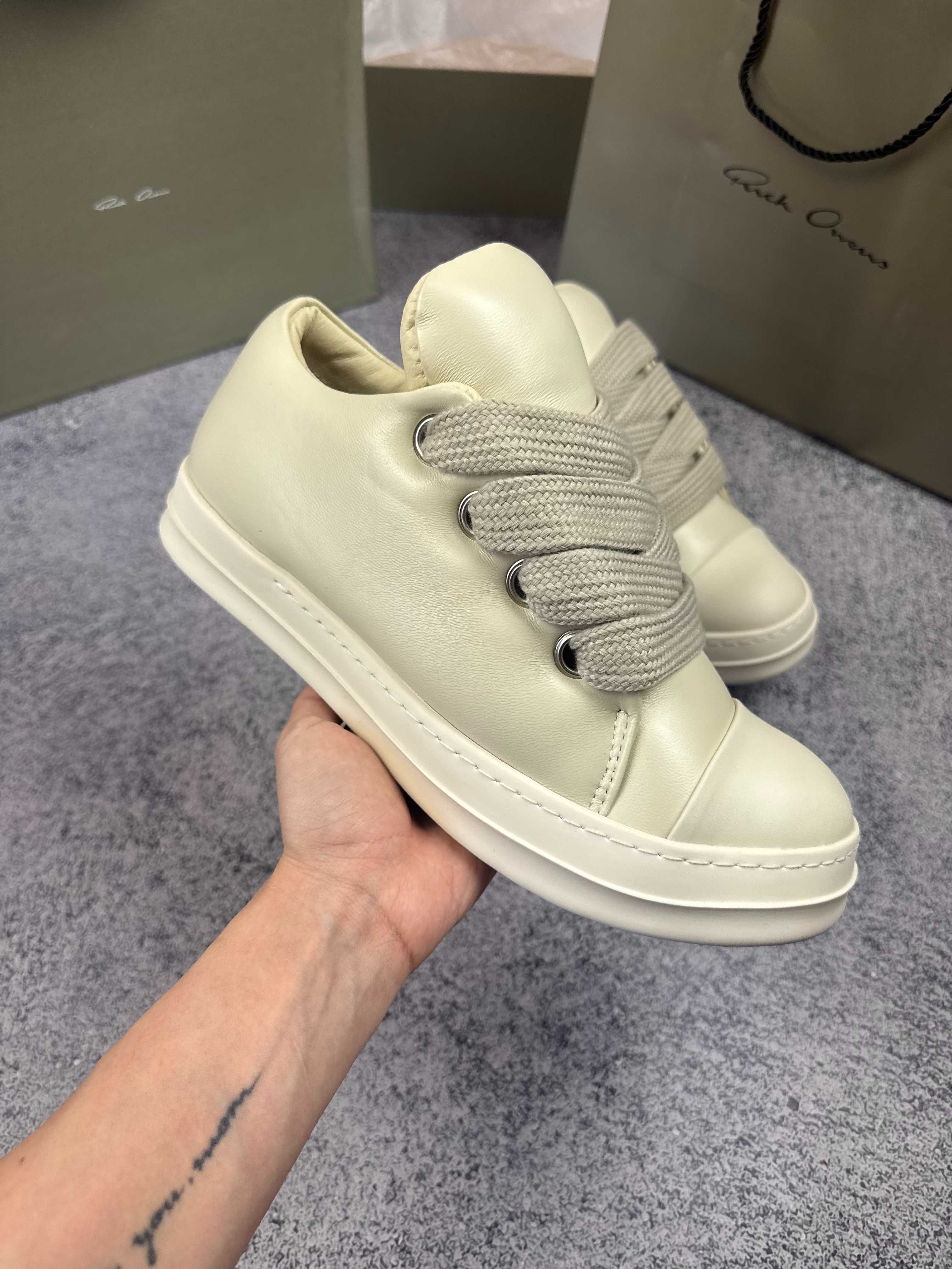 Кроссовки Rick Owens Ramones Jumbo Low drkshdw белые