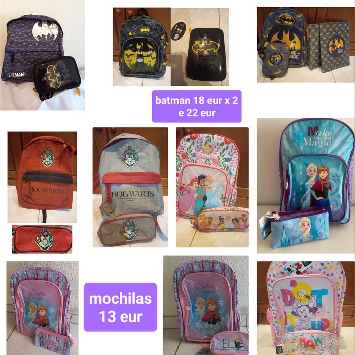 Mochilas  e conjuntos escolares novas