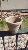 Doniczki gliniane ceramiczne 8x8 cm , stare nieregenerowane