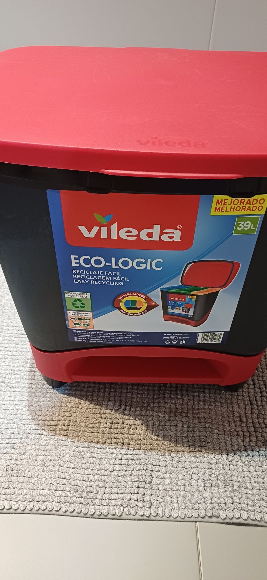 Balde reciclagem Vileda 39 litros