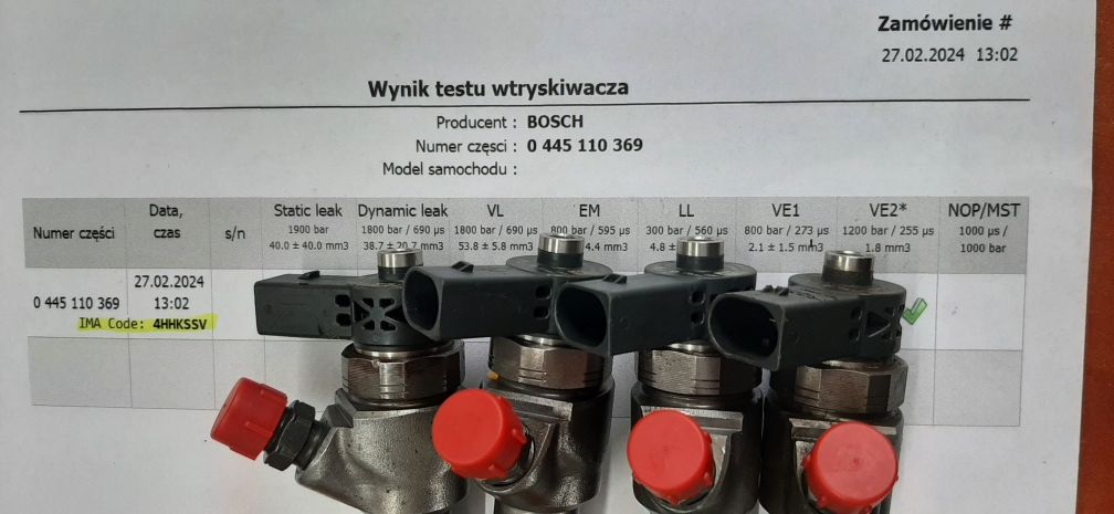 Wtryskiwacz regenerowany 2.0 tdi VW AUDI  044.5110.369 044.511.0646