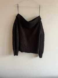 Sweter czarny noisy may cold shoulder