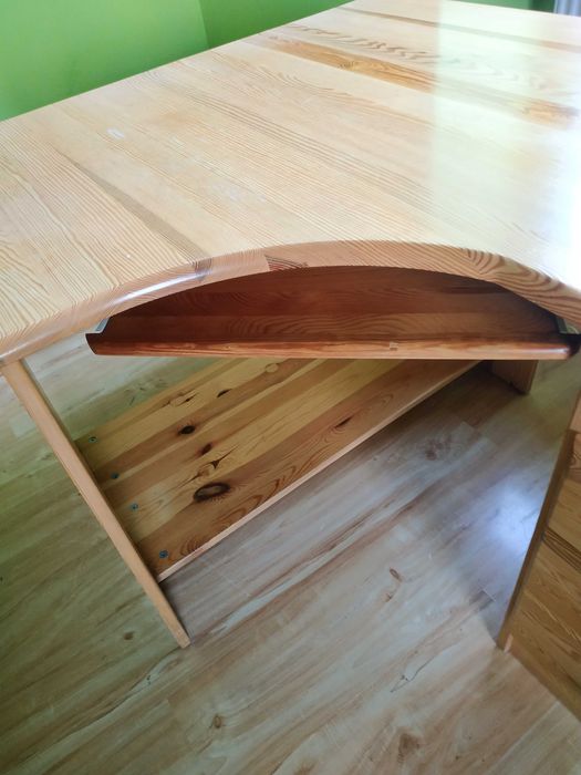 Biurko Narożne Meble Sosna Drewno DOKTÓR