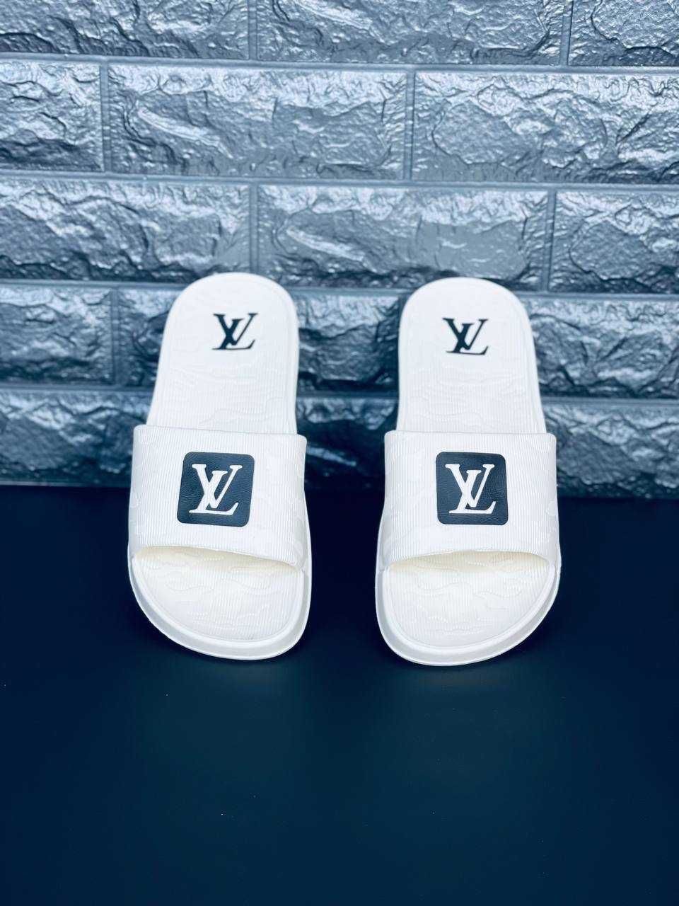 Шльопанці Louis Vuitton чоловічі White. Стильная новинка! Шлепанцы Хит