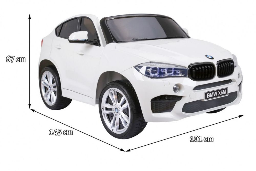 +2x120W +2osobowy Samochód AUTO na akumulator BMW X6M Czerwony
