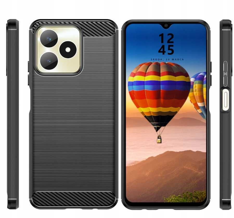 Etui Nakładka Carbon do Realme Note 50 + Szkło Hartowane