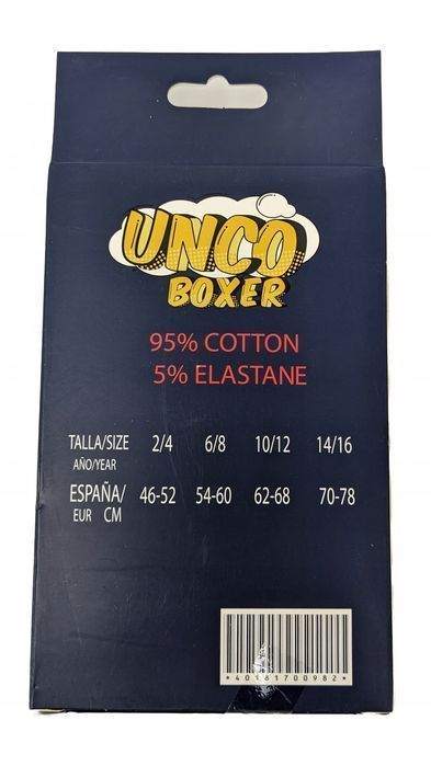 Unco Bokserki Chłopięce Matjki  3-Pak R. 6/8 (54-60 Cm) Bawełna