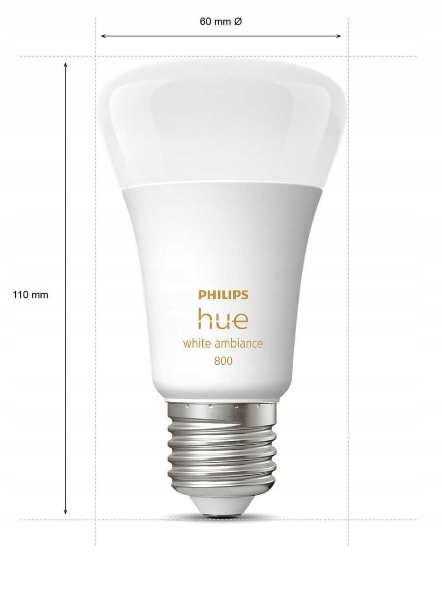 Inteligentna żarówka LED PHILIPS HUE 6W E27 Bluetooth (2 szt.)