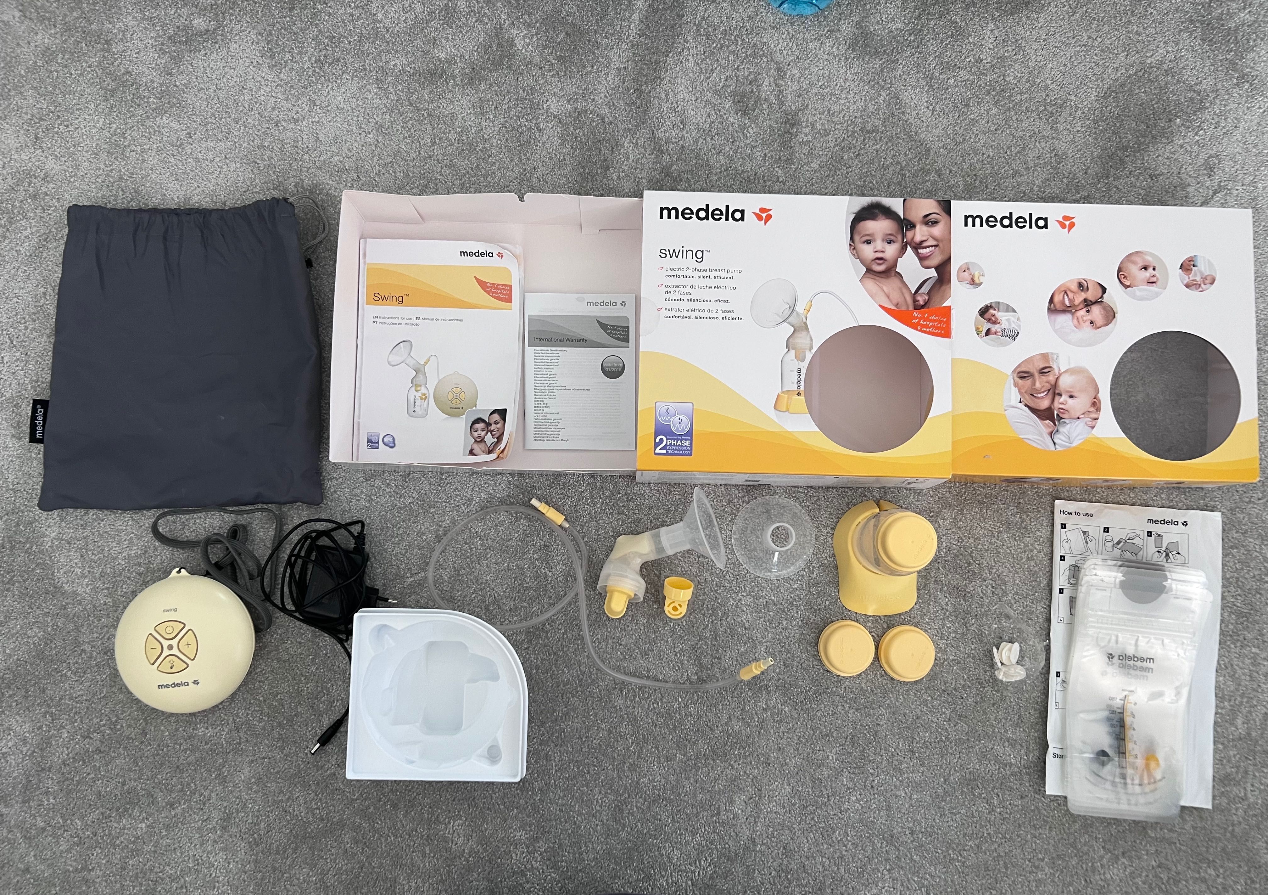 Medela elétrica 2-phase com 11 sacos de armazenamento de leite