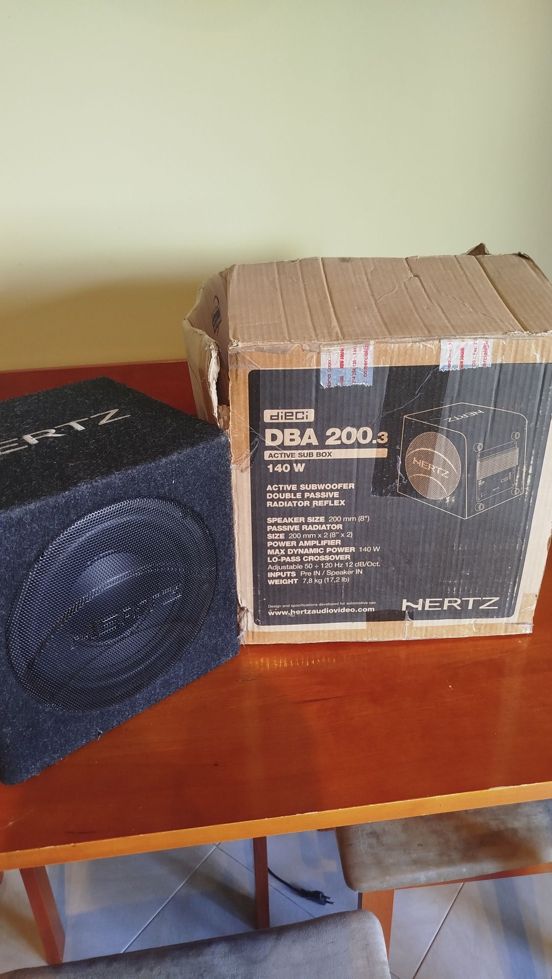 Subwoofer Ativo Hertz DBA 200.3