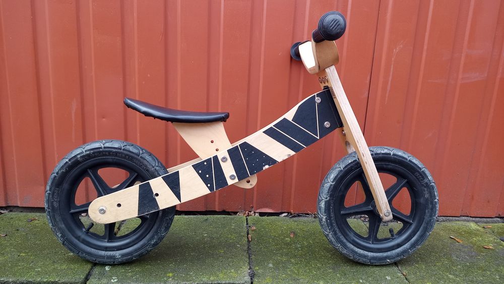 Drewniany rowerek biegowy 2w1