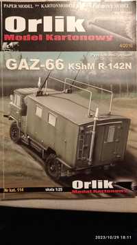 Model kartonowy GAZ-66 KShM R-142N Orlik 1:25