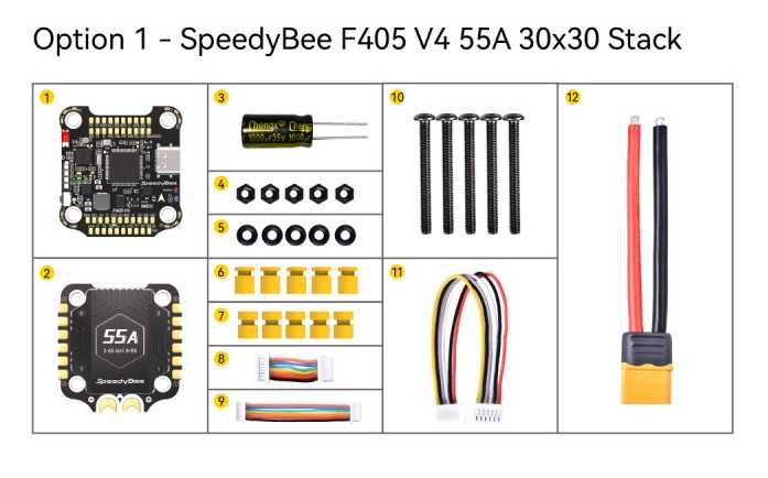 Полетный стек SpeedyBee F405 V4 BLS 55A 30x30
