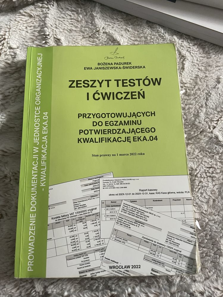 Prowadzenie dokumentacji zeszyt testów i ćwiczeń - kwalifikacja eka.04