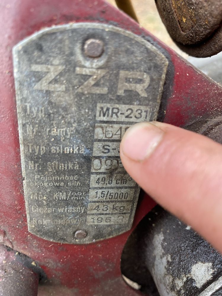 Komar 231b mr231 silnik rama kola bak do renowacji z jednego kawalka