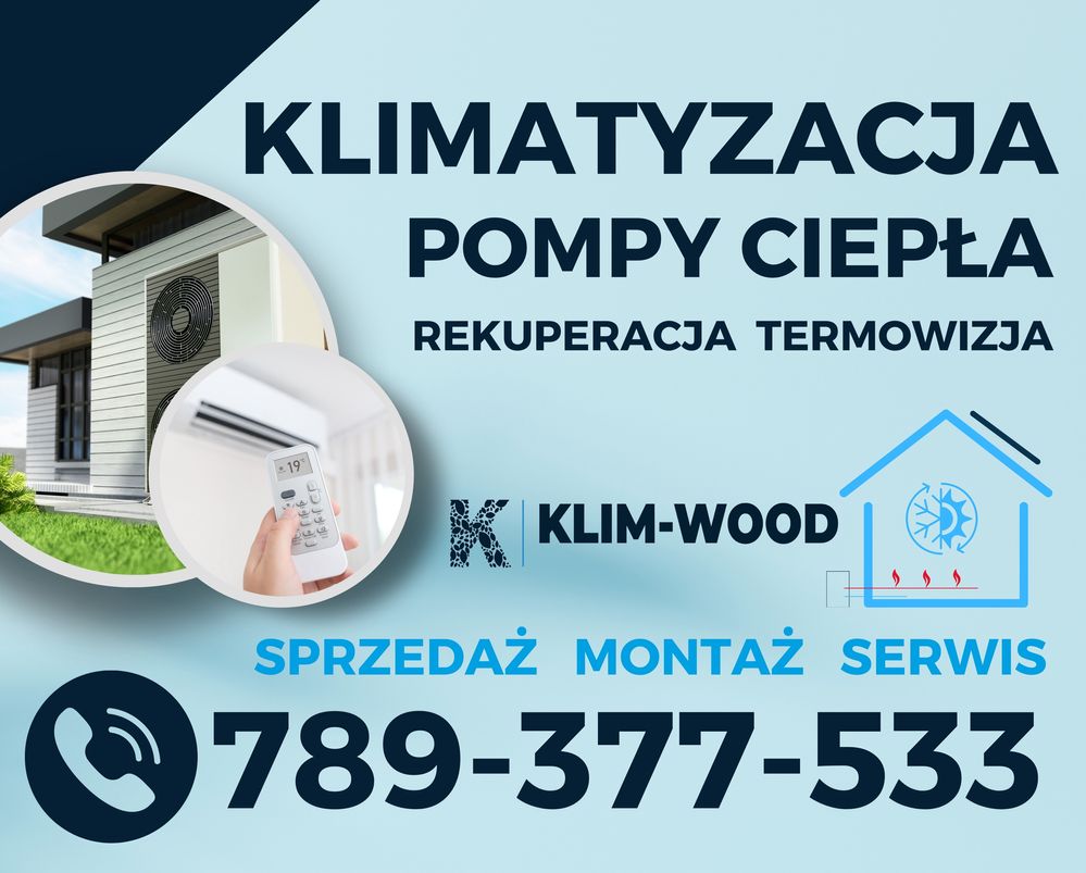 Klimatyzacja Pompy ciepła,Rekuperacja-sprzedaż,montaż,serwis.