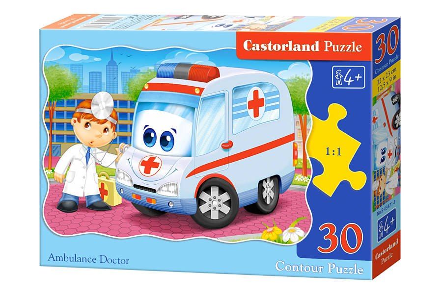 Puzzle dla dzieci bajkowe bajki  30 el. Ambulance Doctor