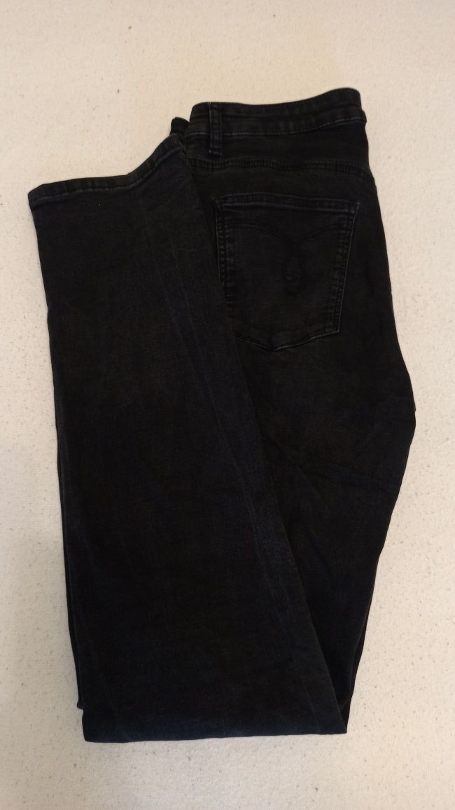 Spodnie Jeans damskie czarne Dżinsy L 32 r.40