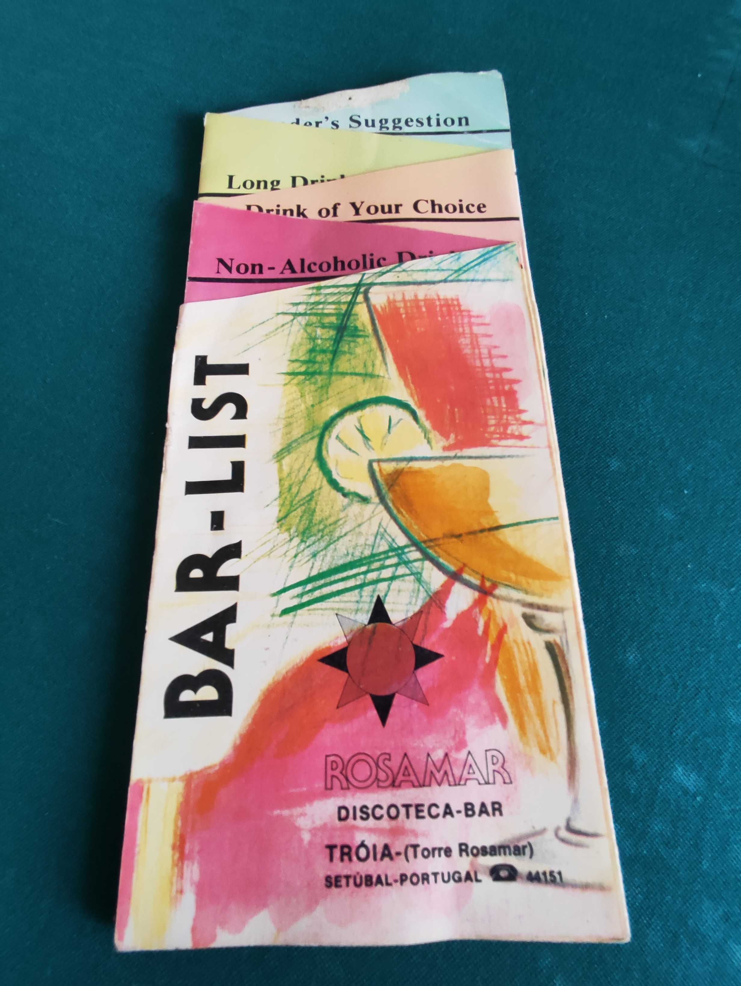 Carta de cocktails PIELAS Bar