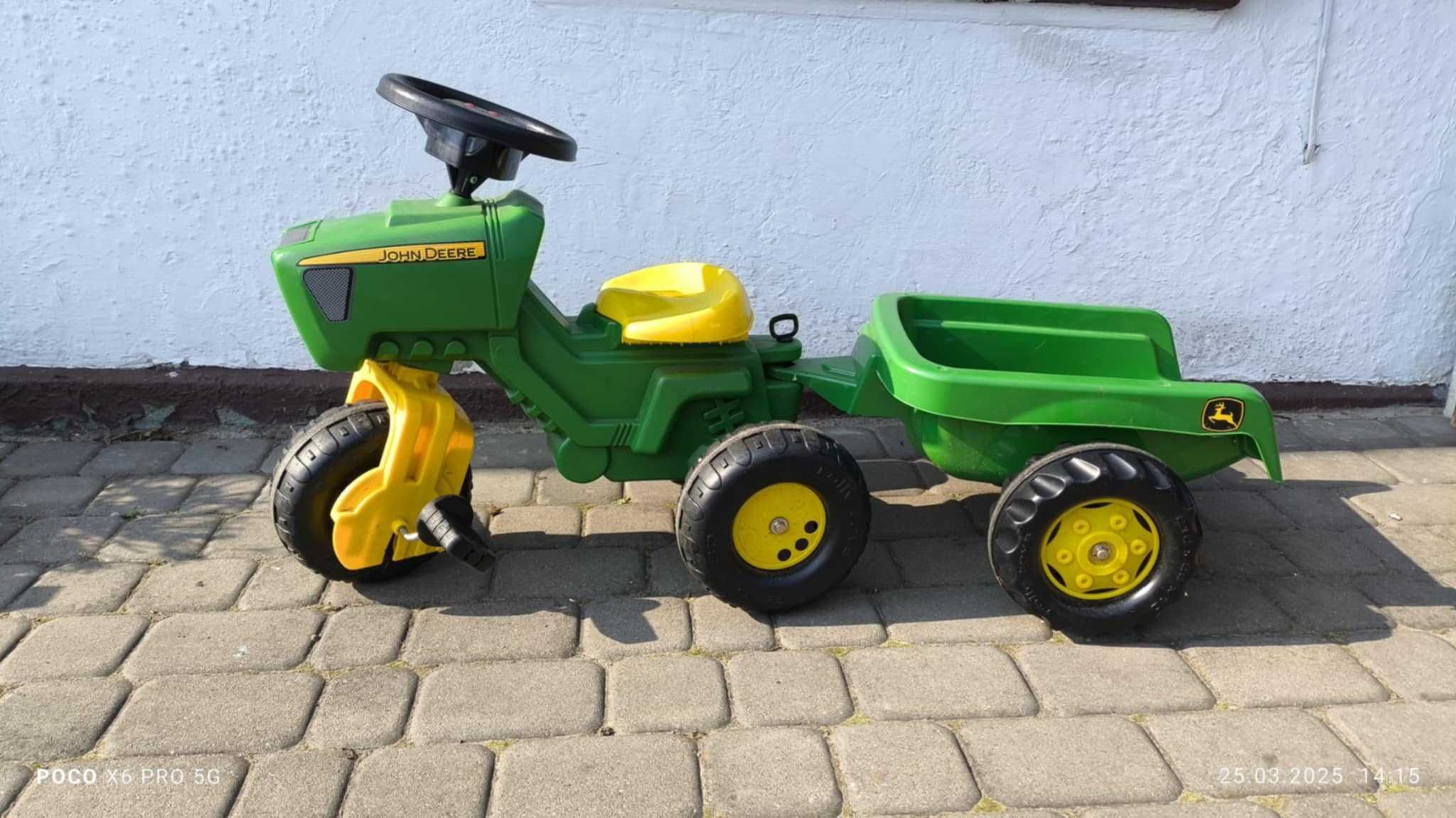 Traktor na pedały z przyczepą John Deere