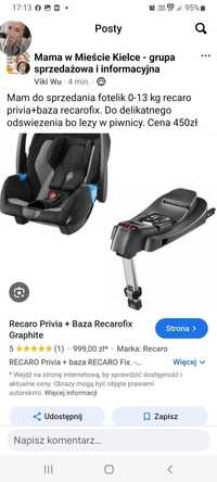 Fotelik z baza recaro