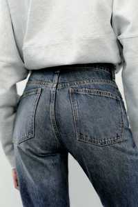 Zara жіночі джинси straight fit high waist