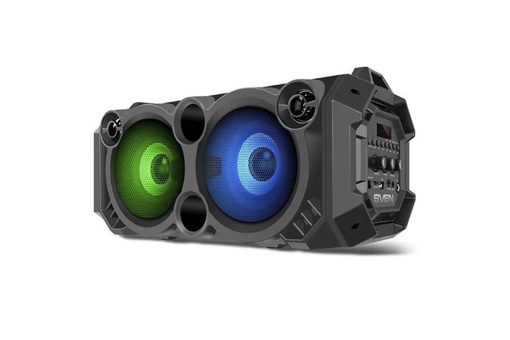 Колонка SVEN PS-550 Black (bluetooth, подсветка, караоке), новая,идеал