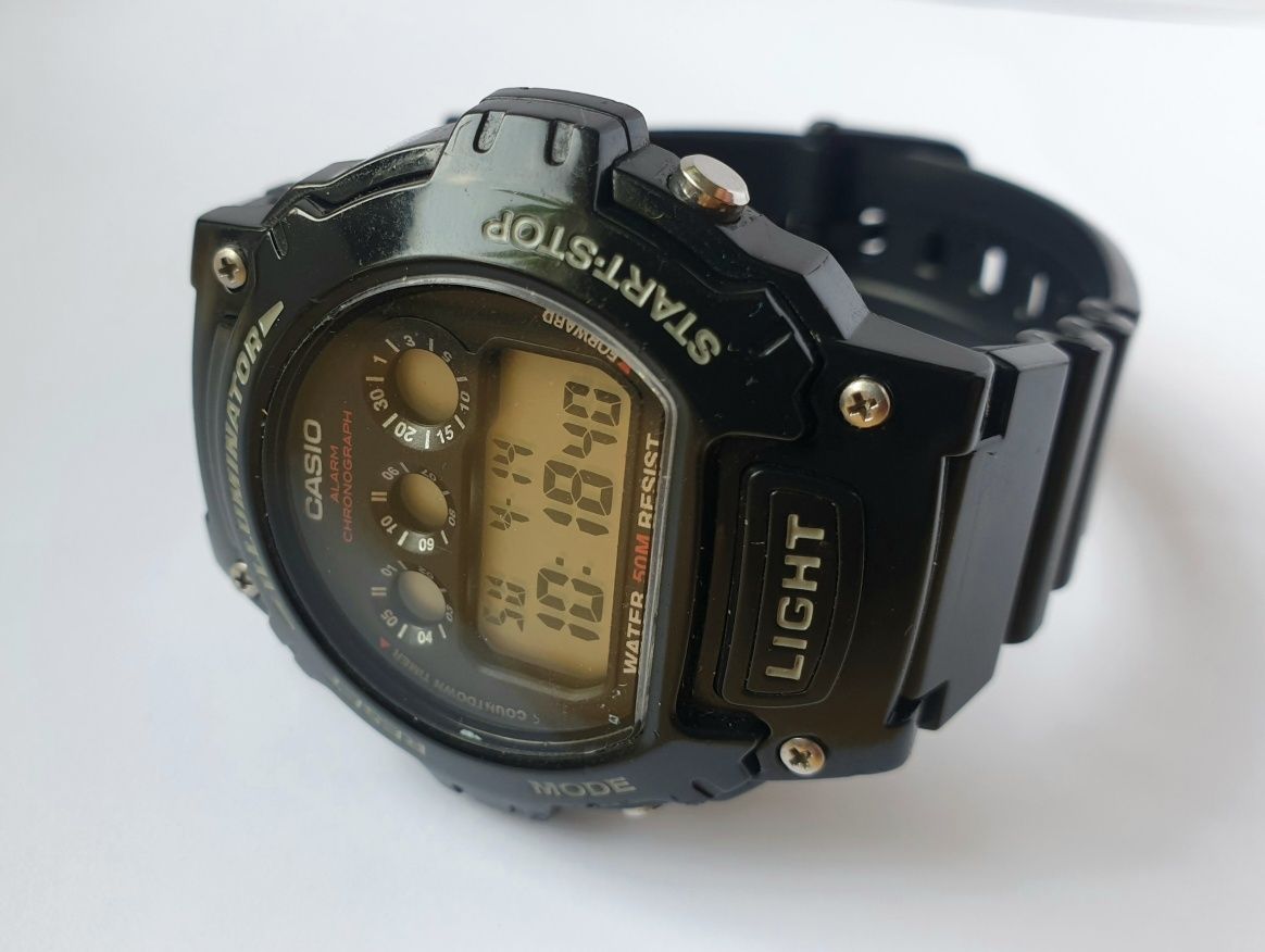 Zegarek Casio W-214HC moduł 3225 timer alarm chronograph