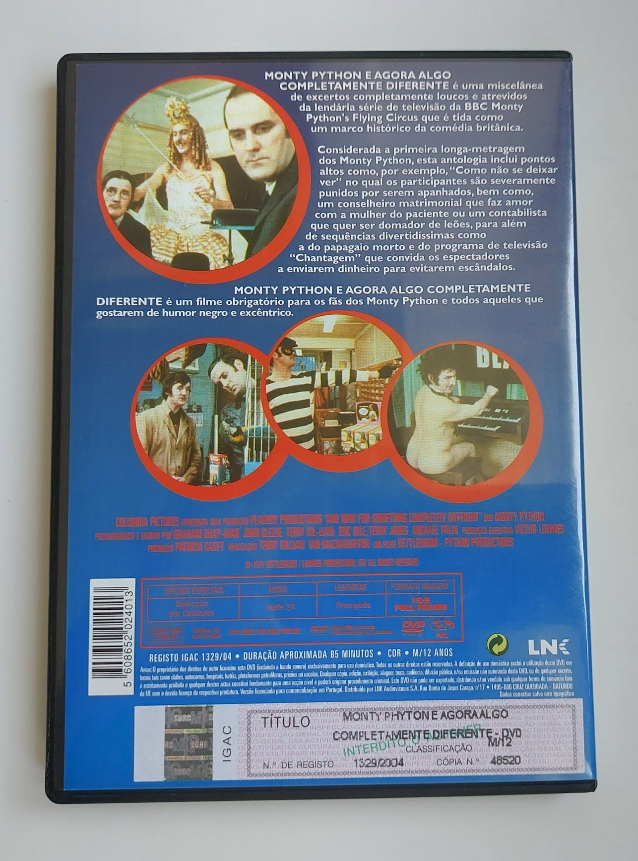 DVD MONTY PHYTON E agora algo completamente diferente