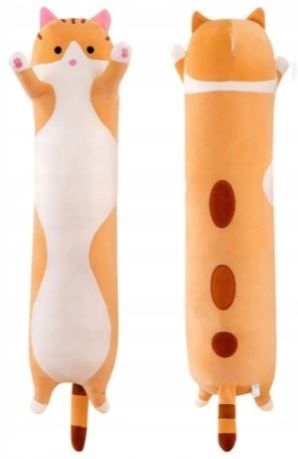 Maskotka Kot Długi Pluszak Miś 50 cm Brązowy