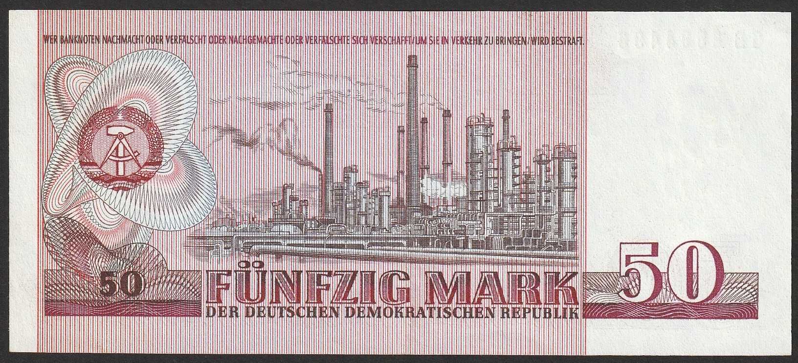 Niemcy NRD 50 marek 1971 - Fryderyk Engels - stan 1/2
