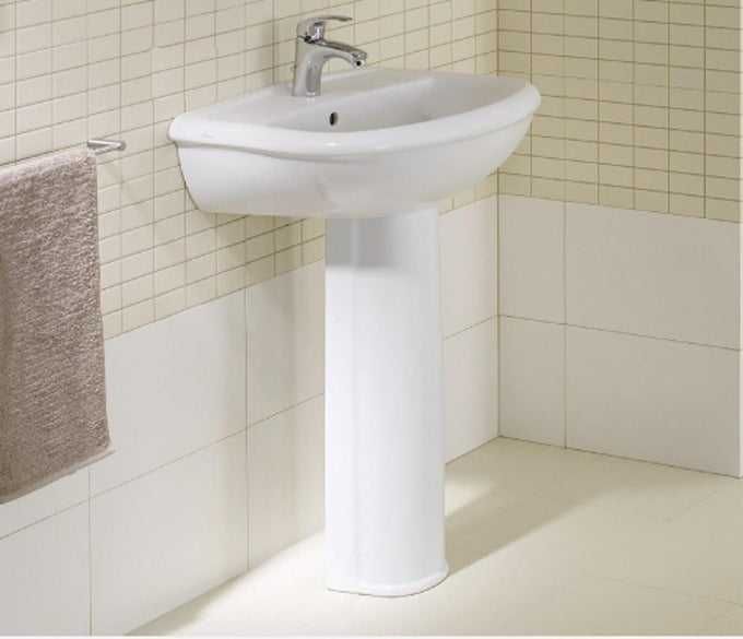 Conjunto Lavatório com coluna (pé) Sanitana