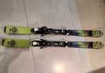 narty  Salomon JR 130 cm + buty  LANGE + kijki narciarskie