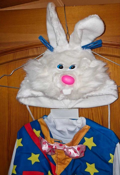Костюм зайца зайчика карнавальний новогодний гольф білий чешки